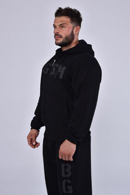 Big Sam, Кофта с капюшоном на замке Men's Winter Hooded Warm Jacket (BS3629), Черная ( XXXL )