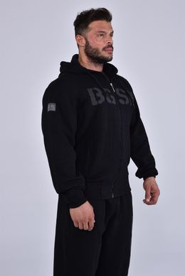 Big Sam, Кофта с капюшоном на замке Men's Winter Hooded Warm Jacket (BS3629), Черная ( XXXL )