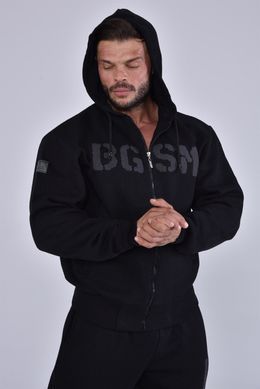 Big Sam, Кофта с капюшоном на замке Men's Winter Hooded Warm Jacket (BS3629), Черная ( XXXL )