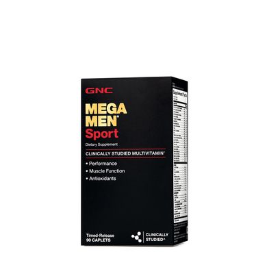 GNC, Вітаміни Mega Men Sport Timed-release 90 таблеток, 90 таблеток