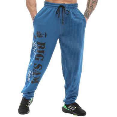 Big Sam, Штаны спортивные зауженные Extreme Body Pantolon Pro Bodybuilding 1175 Синие ( S )