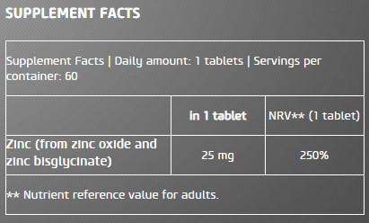 BioTechUSA Zinc + Chelate &mdash; 60 таблеток