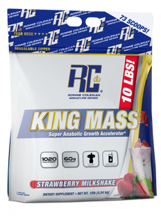 Ronnie Coleman, Гейнер King-Mass XL, 4540 грам Strawberry Milkshake