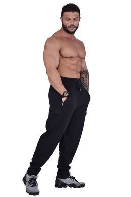 Big Sam, Штани спортивні звужені (Cargo Baggy Body Pants BGSM 1289) Чорні ( S )