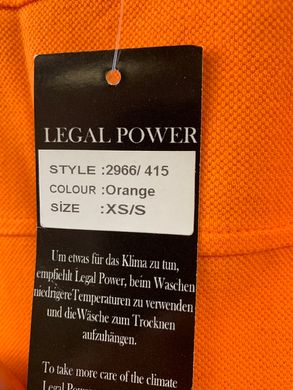 LegalPower, Размахайка Rag Top (2966\415 Orange) Оранжевый ( XS\S )