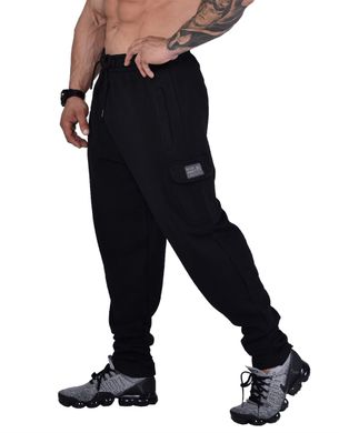 Big Sam, Штаны спортивные зауженные (Cargo Baggy Body Pants BGSM 1289) Черные ( M )