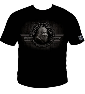 Silberr&uuml;cken T-Shirt Gorilla Biker Gorilla Brothers GB64N &mdash; Black (XL)