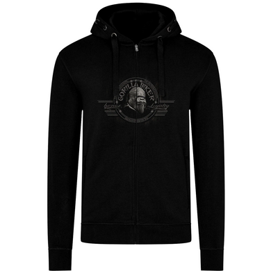 Silberr&uuml;cken Herren Premium Kapuzenjacke "Gorilla Biker" (GB51) &ndash; Black (XL)