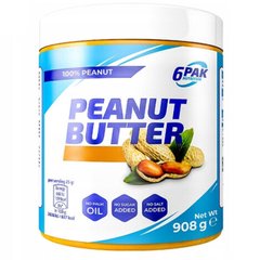 6Pak Nutrition, Арахисовая паста Peanut Butter crunchy, 908 грамм
