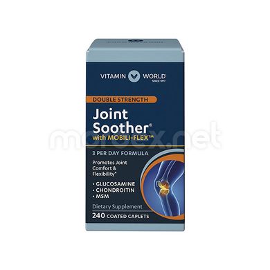 Vitamin World, Для суставов и связок Joint Soother Double Strength, 240 таблеток
