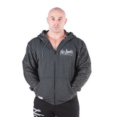 No Limits, Кофта з капюшоном на замку Mesh Zipped Hoodie(MD7455-1), Сіра ( S )