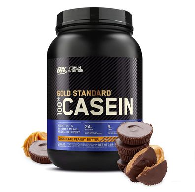 Optimum Nutrition, Протеїн 100% Casein Gold Standard, 909 грам, Шоколадно-арахісове масло, 907 грам
