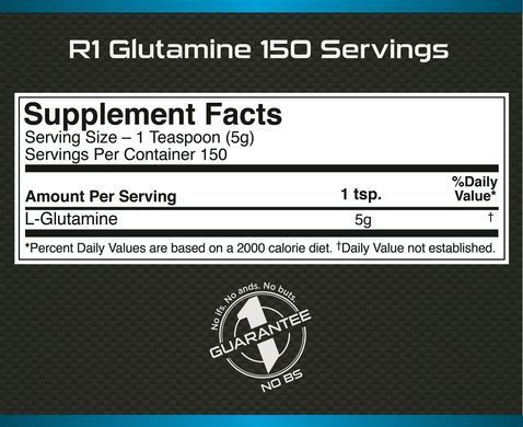 Rule One Proteins, R1 Glutamine - Unflavored