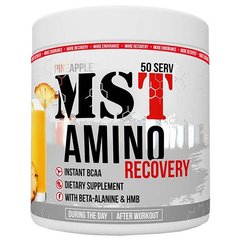 MST Sport Nutrition, БЦАА Amino Recovery pineapple, 400 грам, Ананас, 400 грам