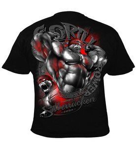 Silberrucken, Футболка SR165 Gorilla Power 6, Черный, 3XL