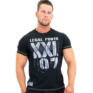 LegalPower, Футболка для бодибилдинга (XXL 97 Eagle), черная ( L )