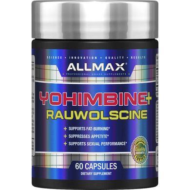 AllMax Nutrition, Йохимбе Yohimbine + Rauwolscine, 60 капсул, 60 капсул