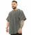 Big Sam, Футболка-Розмахайка(Men's Textured Knitted Oversize Rag Top T-shirt BGSM 3323) Сірий\Чорний ( XXXXL )