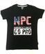NPC, Футболка для бодібілдингу American flag Combed 100% Cotton V-Neck Top Gym, чорна ( XL )
