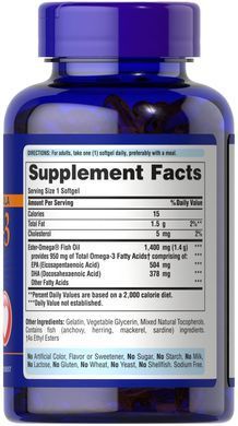 Puritans Pride, Риб'ячий жир One Per Day Omega-3 Fish Oil 1360 mg (950 mg Active Omega-3), 90 капсул