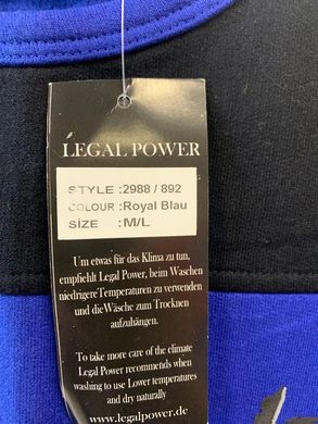 LegalPower, Розмахайка Rag Top (2988\892 Royal Blau) Сине\Чорна ( M\L )