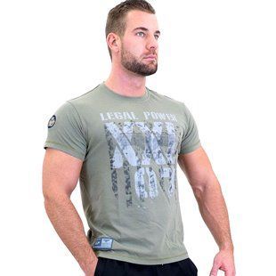 LegalPower, Футболка для бодибилдинга XXL 97 Eagle, хаки M
