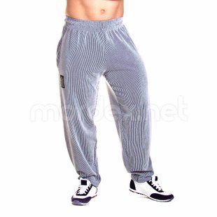 Mordex Tapered Gym Pants &ndash; Light Grey Stripe (MD3679-3) (L)