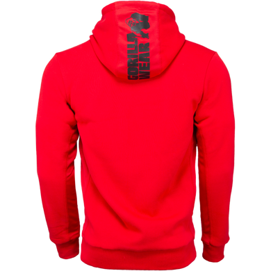 Gorilla Wear, Кофта з капюшоном на замку Bowie Mesh Zipped Hoodie Red, червона, Червоний, M