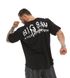 Big Sam, Футболка-Размахайка (Men's Oversize T-shirt 3340-Black&White) Черный ( M )