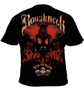 Silberr&uuml;cken Herren T-Shirt &bdquo;Roughneck Big in Hell&ldquo; (MR47) &ndash; Black (L)