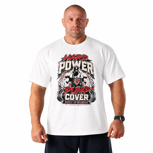 Чоловіча футболка Hard Power Pump Cover Built in Silence біла L