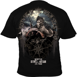 Silberr&uuml;cken Herren T-Shirt (SR190) &mdash; Black (L)