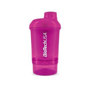 Biotech USA, Спортивный шейкер Wave+ Nano Shaker 300ml (+150ml) Magic Magenta, Розовый, 400 мл