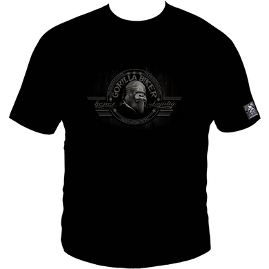 Silberr&uuml;cken Herren T-Shirt &bdquo;Gorilla Biker Big Wheel&ldquo; (GB50N) &ndash; Black (L)