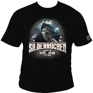 Silberr&uuml;cken Herren T-Shirt (SR190) &mdash; Black (L)