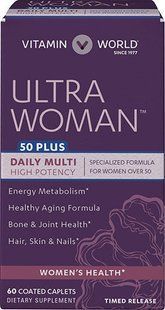 Vitamin World, Вітаміни для жінок Ultra Woman&trade; 50 Plus Daily Multivitamins, 60 таблеток