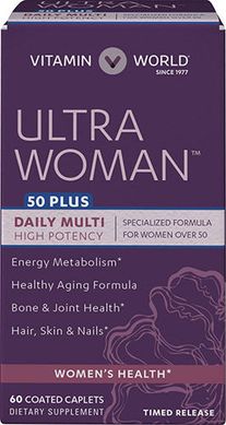 Vitamin World, Витамины для женщин Ultra Woman™ 50 Plus Daily Multivitamins, 60 таблеток