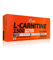 Olimp Labs, Карнитин L-carnitine 1500 Extreme Mega Caps, 120 капсул
