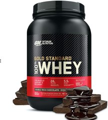 Optimum Nutrition, Протеїн 100% Whey Gold Standard, 908 грам, Подвійний шоколад, 908 грам