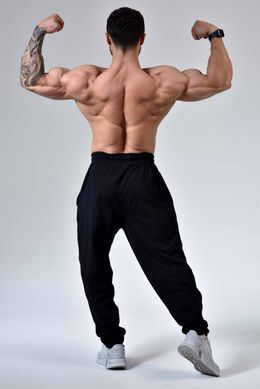 Big Sam, Штани спортивні легкі (Baggy Gym Pants BGSM 1271) Bodybuilding Чорні ( L )