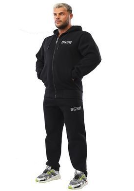 Big Sam, Кофта з капюшоном на замку Mens Hooded Winter Jacket (BGSM3639), Чорна ( XXXL )