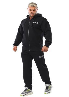 Big Sam, Кофта з капюшоном на замку Mens Hooded Winter Jacket (BGSM3639), Чорна ( XXXL )