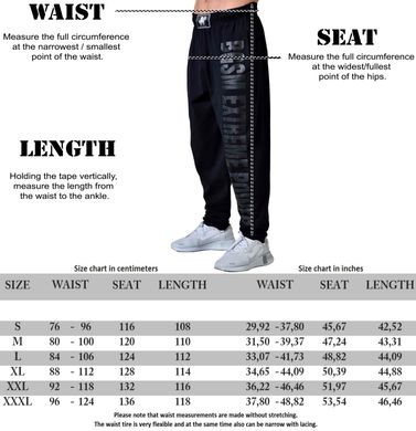 Big Sam, Штаны спортивные лёгкие (Baggy Gym Pants BGSM 1271) Bodybuilding Черные ( XXL )