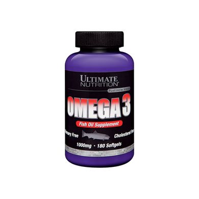 Ultimate Nutrition, Omega 3, 180 капсул