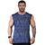 Big Sam, Футболка без рукавов Bodybuilding Mens T-Shirt 2310 Черно\Синяя (XXL)