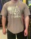 Hard Power(USA), Футболка з коротким рукавом Flag Bodybuilding Workout(Oversized MD7502-5), Brown color Hunt ( XXXL )