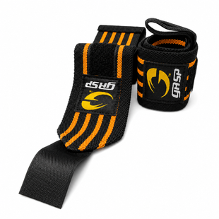 Кистевые бинты GASP Hardcore Wrist Wraps 13&Prime; Black/Orange &mdash; 33 см