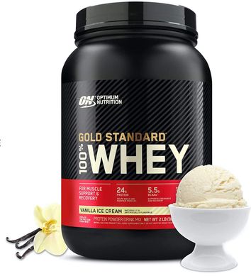 Optimum Nutrition, Протеїн 100% Whey Gold Standard, 908 грам Vanilla Ice Cream