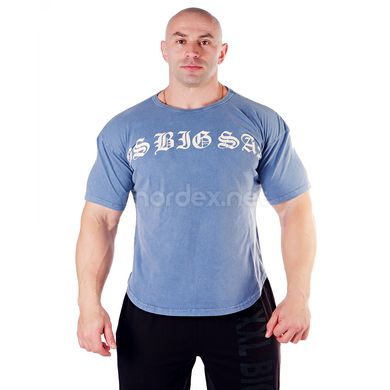 Big Sam, Размахайка Cotton Wide Cut T-Shirt 3179, Синий, M, Мужской