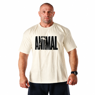 Футболка мужская для бодибилдинга Universal Nutrition Animal Iron Iconic, молочная, L